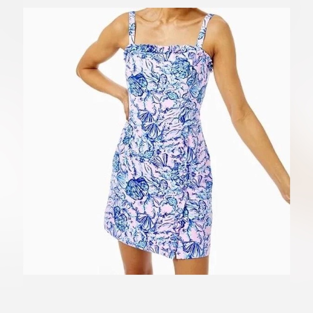 Lilly Pulitzer ZENON RUFFLE ROMPER Lilac A Little Jelly size 2-like new - Picture 2 of 10
